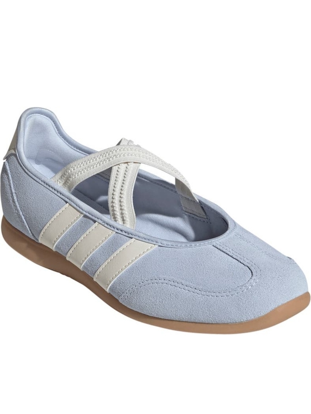 adidas Light Blue Mary Jane Flats with Cream Straps